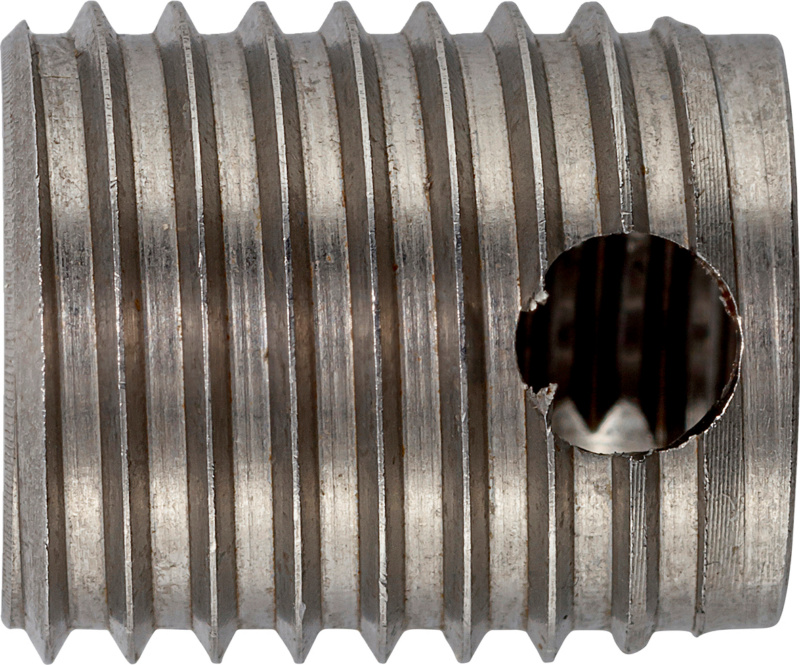 Gewindeeinsatz mit Schneidbohrung Edelstahl blank GWDEINSA-SSHND-BO-1.4305-M12X1