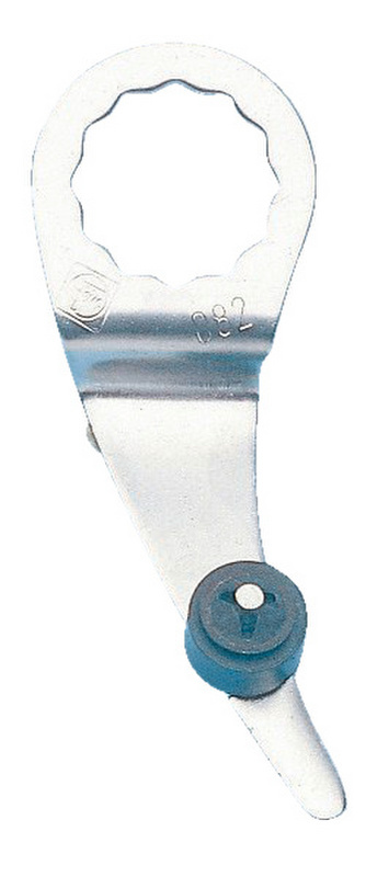 Schneidmesser geschwungen mit Anschlagrolle L 39,0mm