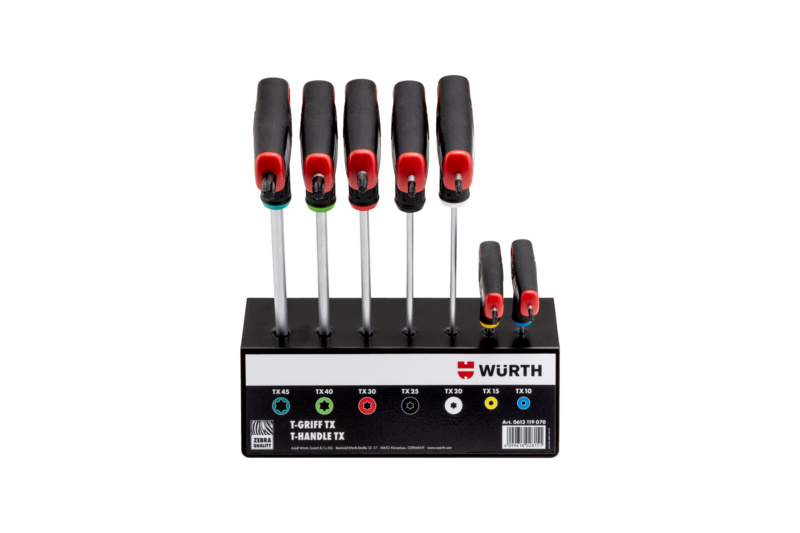 T-Griff 2K TX Satz 7-teilig mit Metallrack
