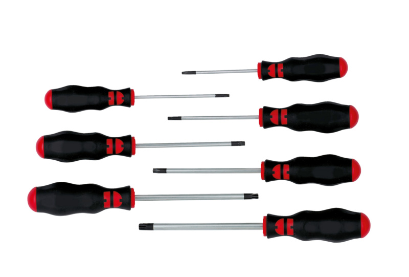 Schraubendrehersortiment TX mit Bohrung SHRDRH-SORT-TX-LO-7TLG