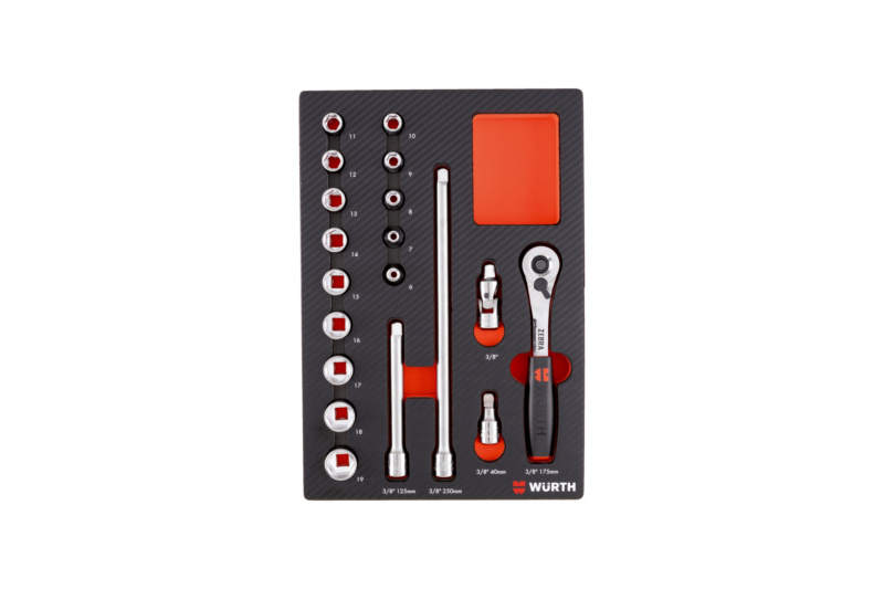 System-Sortiment 4.4.1 Steckschlüssel 3/8 Zoll 19-teilig