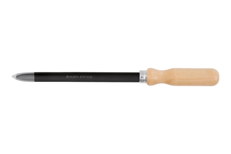 3-kt. Hohlschaber mit Holzheft
