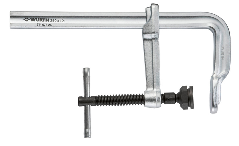 Ganzstahl-Schraubzwinge mit Knebel 250 x 120