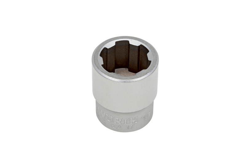 3/8 Zoll Steckschlüssel 12 mm mit Multiprofil, 6-kant, kurz