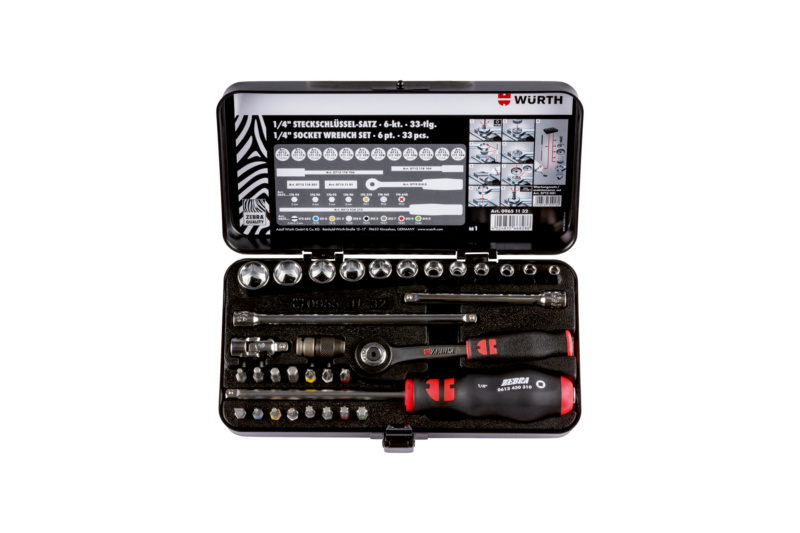 Steckschlüssel 1/4 Zoll 33-teiliges Sortiment