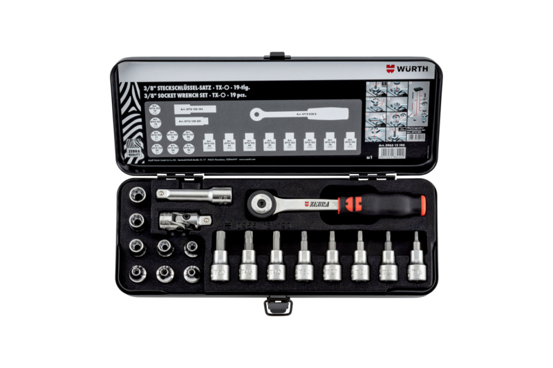 Steckschlüssel 3/8 Zoll 19teilig 19-teiliges Sortiment