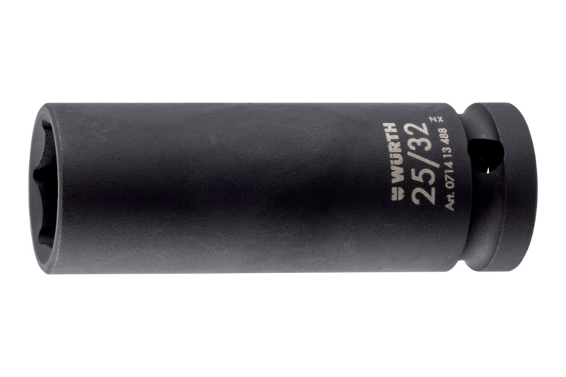 1/2 Zoll Kraft-Steckschlüssel Zoll 6-kant lang 25/32"