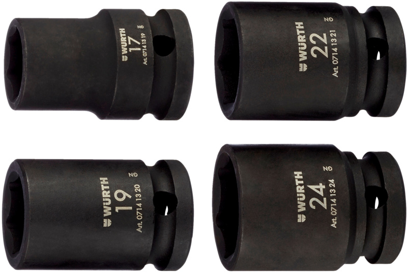 1/2 Zoll Kraftsteckschlüssel Sortiment 1/2"; 4-teilig 4-teilig