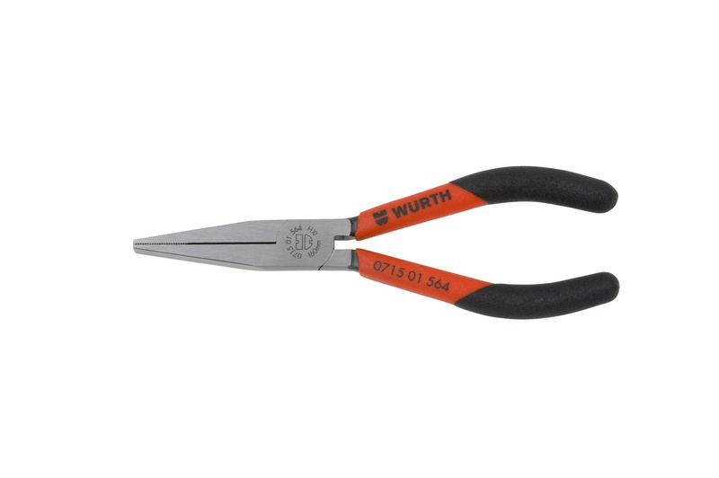 Flachzange DIN ISO 5745 FLZANG-(LANGE-BACKEN)-SCHWARZ/ROT-L160MM