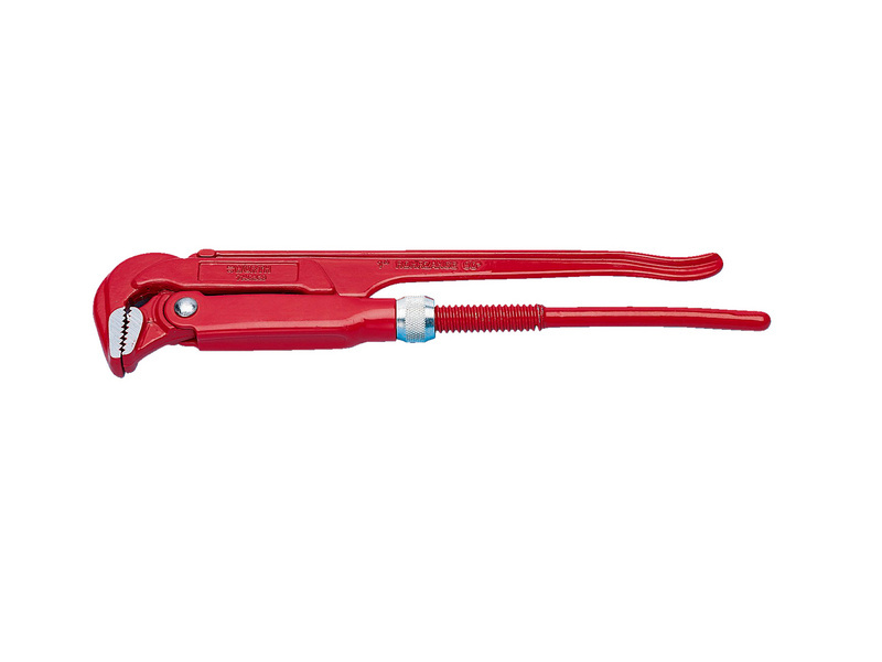 Eck-Rohrzange 1 1/2" Schwedische Form 90° abgewinkelt