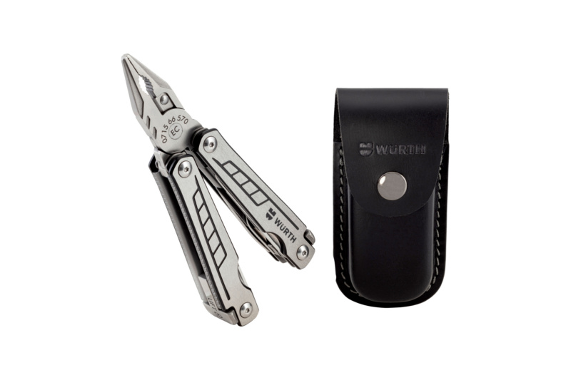 Multitool mit Ledertasche