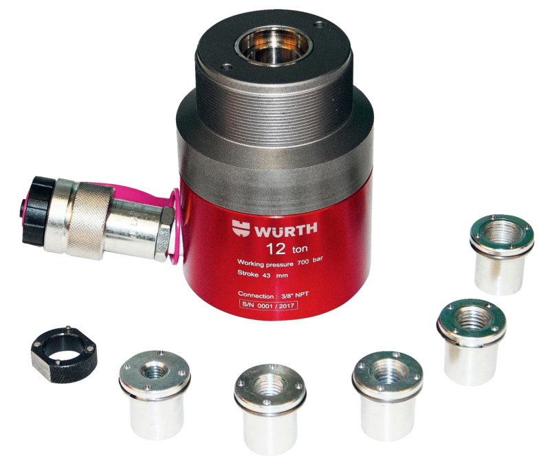 Hohlkolben-Hydraulik-Zylinder Aluminium 7-teilig