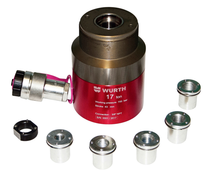 Hohlkolben-Hydraulik-Zylinder Aluminium 7-teilig