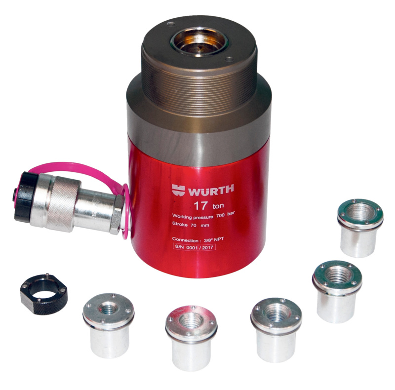 Hohlkolben-Hydraulik-Zylinder Aluminium 7-teilig