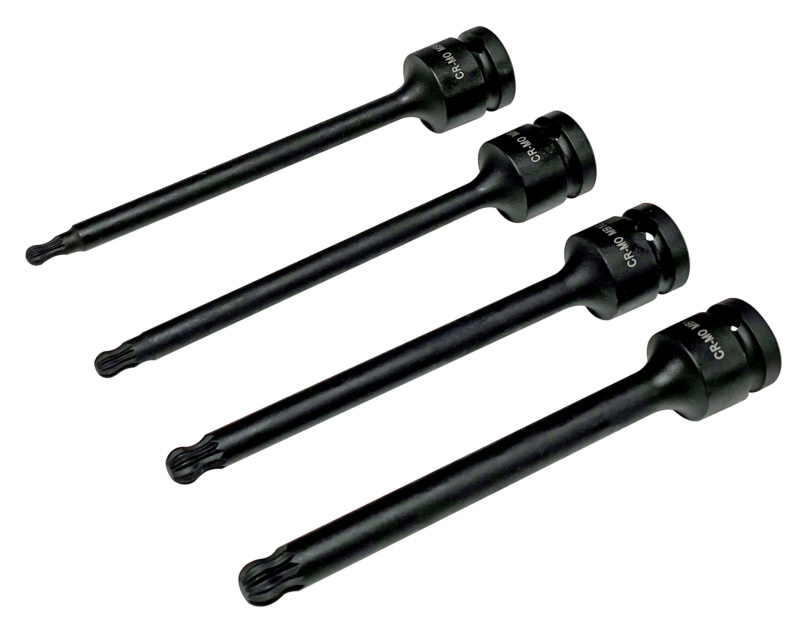 XZN-Stecknuss-Satz 1/2 Zoll 4-teilig mit Kugelkopf
