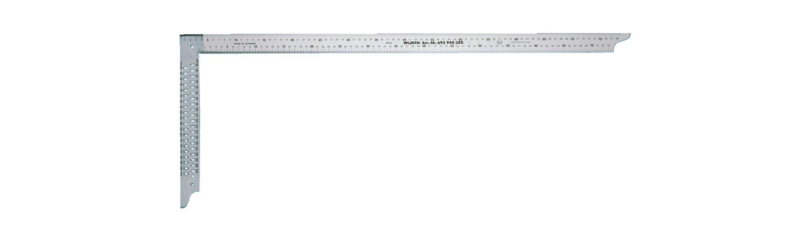 Zimmermannswinkel 800 x 320 mit Anreißlöchern und vier Maßen