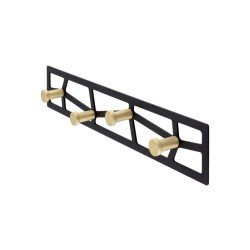 Kleiderhakenleiste KH-ZDST-1 KLDHAK-LEISTE-KH-ZDST-1-GOLD/SCHW