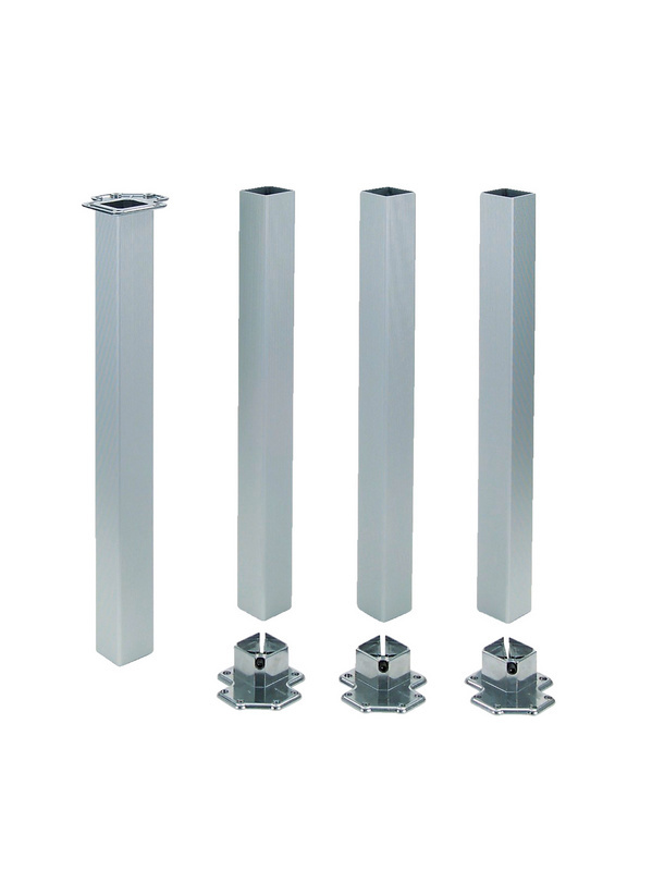 Tischbein-Set TIBEIN-ALU/GERIFF-QUADR60-(710-720MM)