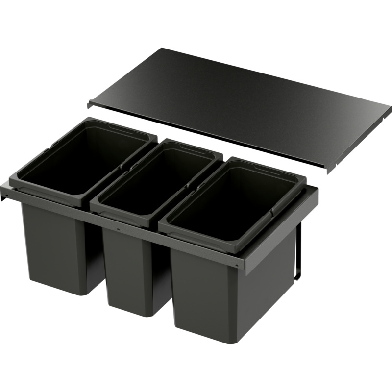 MUELLTRENNSYS-ENVIFLEX-LAVA-800-3-60LTR für Korpusbreite 800 mm 3-fach, 60 Liter