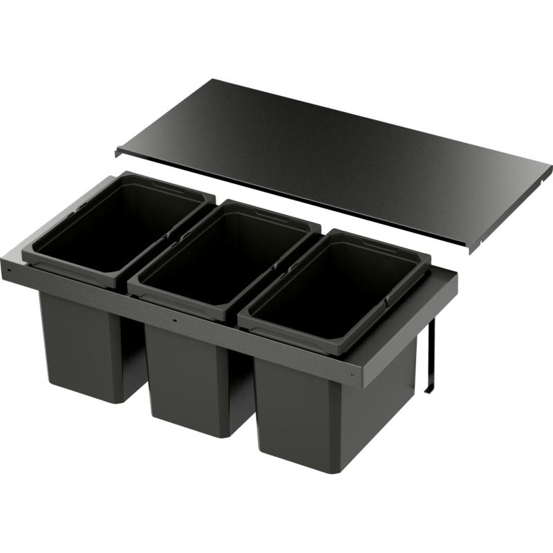 MUELLTRENNSYS-ENVIFLEX-LAVA-900-3-66LTR für Korpusbreite 900 mm 3-fach, 66 Liter