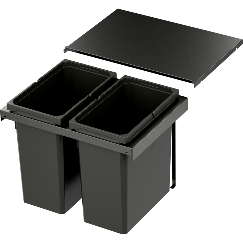 MUELLTRENNSYS-ENVIFLEX-LAVA-600-2-56LTR für Korpusbreite 600 mm 2-fach, 56 Liter