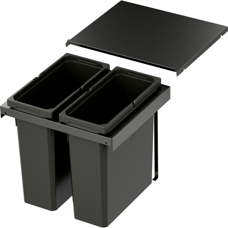 MUELLTRENNSYS-ENVIFLEX-LAVA-500-2-49LTR für Korpusbreite 500 mm 2-fach, 49 Liter