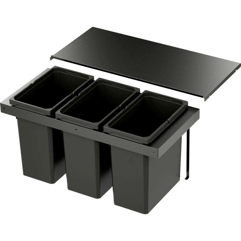 MUELLTRENNSYS-ENVIFLEX-LAVA-900-3-84LTR für Korpusbreite 900 mm 3-fach, 84 Liter