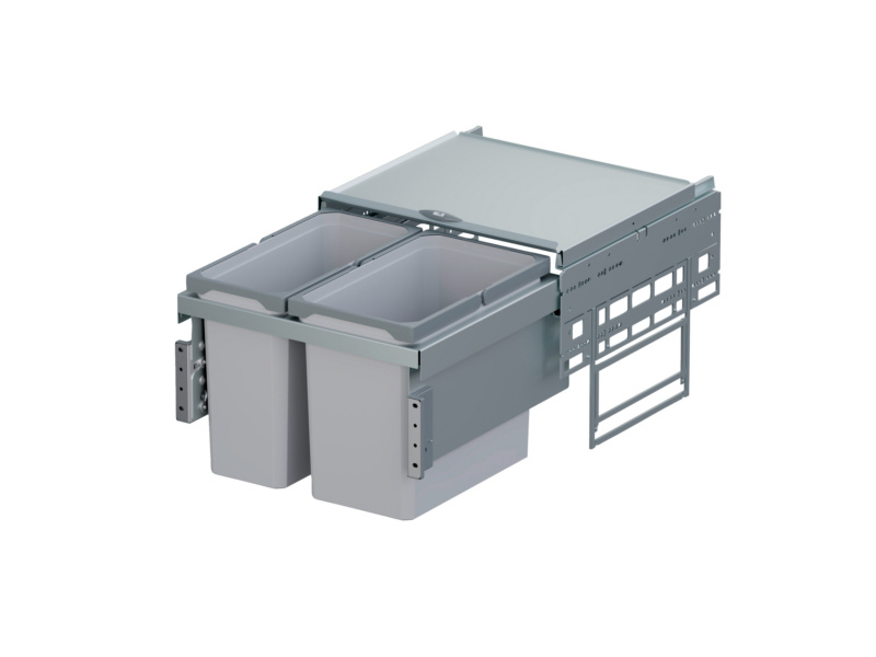 MUELLTRENNSYS-ENVISPACE-ALUF-500-38LTR ÖKO-LINER 2-Fach für Schrankbreite 500 mm