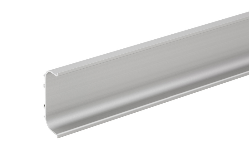 Aluminium Griffmulde C-Form horizontal für Schränke mit grifflosen Fronten