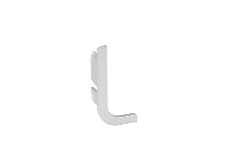 Endkappe für Aluminium Griffmulde L-Form offen, horizontal