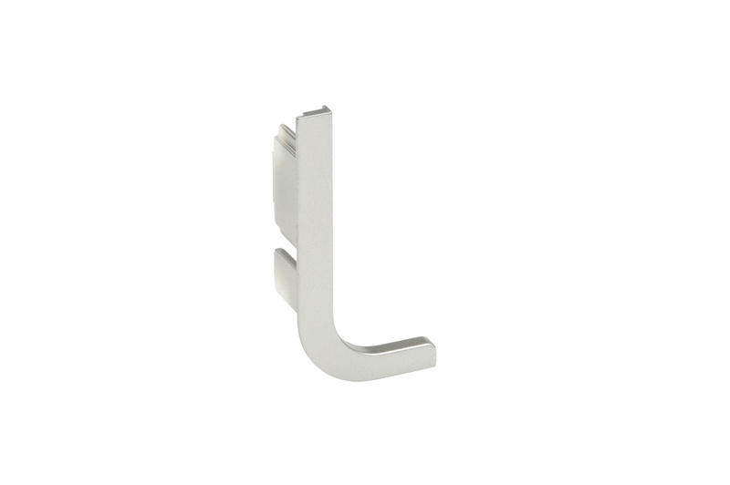 Endkappe für Aluminium Griffmulde L-Form offen, horizontal
