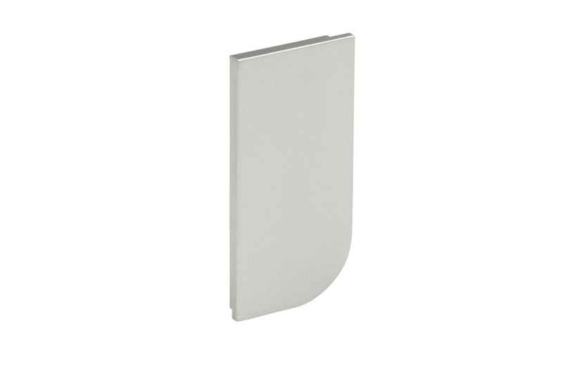 Endkappe für Aluminium Griffmulde L-Form geschlossen, horizontal