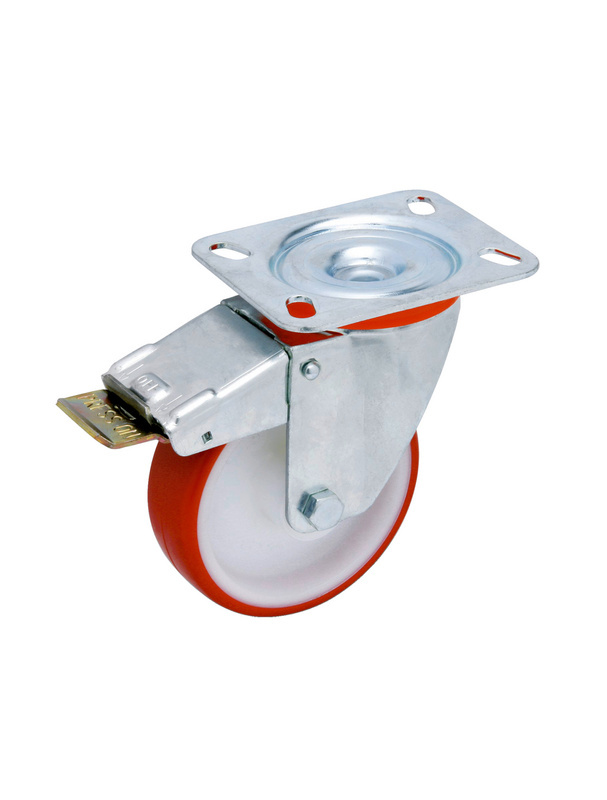 Transportgeräterolle mit drehbarer Halterung und Feststellbremse Ø 150 mm