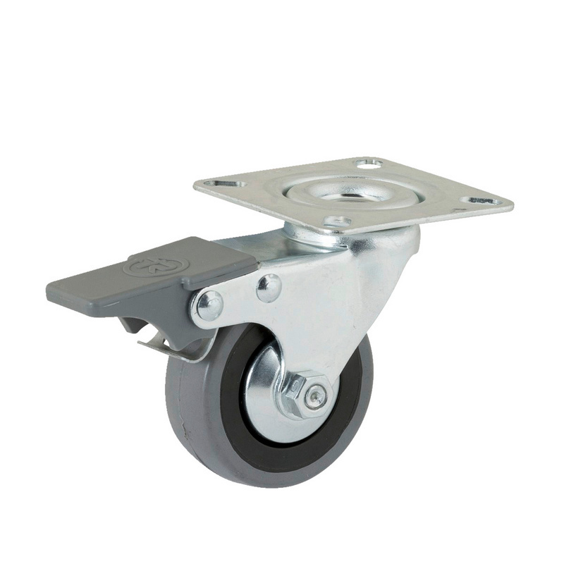 Rolle mit drehbarer Platte und Feststellbremse
