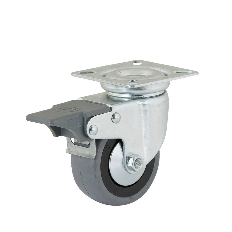 Rolle mit drehbarer Platte und Feststellbremse
