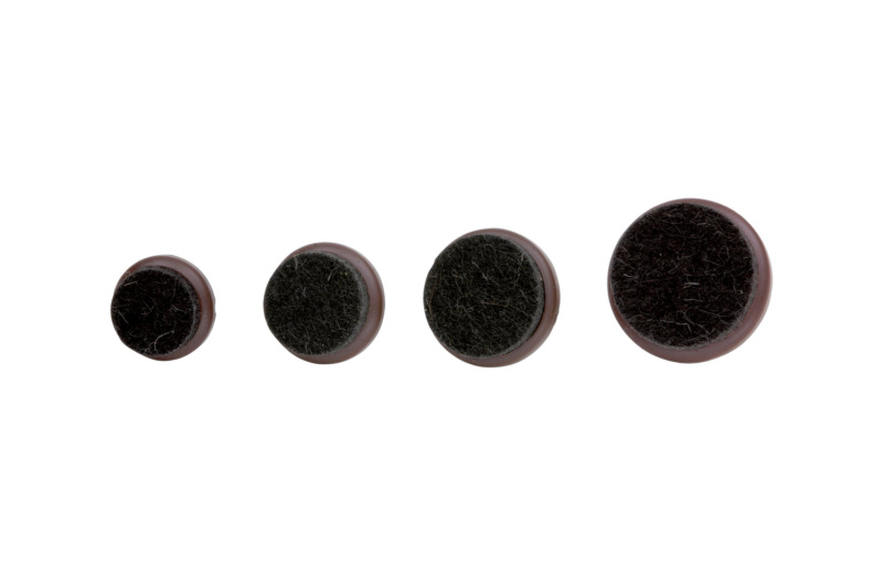Filz-Möbelgleiter mit Stift MOEBLGLEIT-FILZ-STIFT-BRAUN-D20MM
