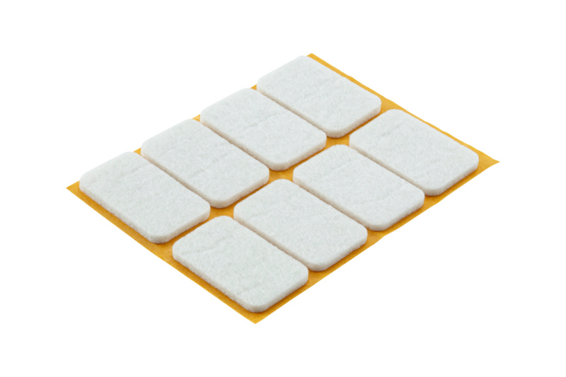 Möbelgleiter eckig zum Ankleben MOEBLGLEIT-ECKIG-SK-WEISS-22X36MM