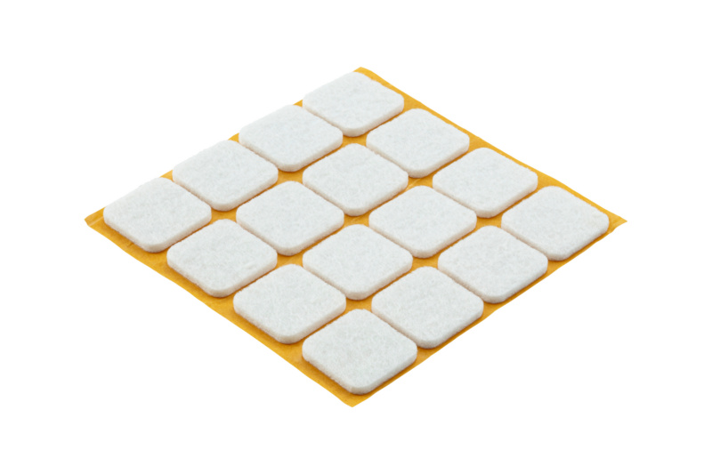 Möbelgleiter eckig zum Ankleben MOEBLGLEIT-ECKIG-SK-WEISS-22X22MM