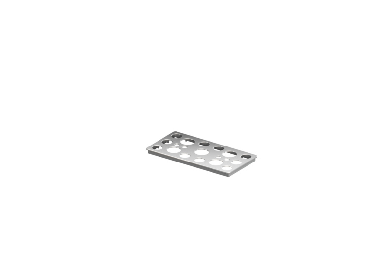 Deckel für Ordnungsbox ADD Box DECKEL-ADD-BOX-KST-P-2X1-GELOCHT-GRAU