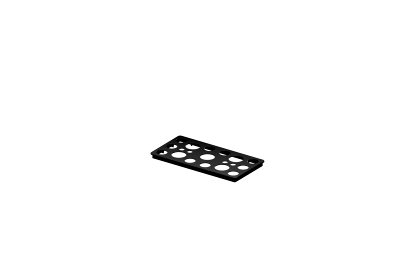 Deckel für Ordnungsbox ADD Box DECKEL-ADD-BOX-KST-P-2X1-GELOCHT-SCHW