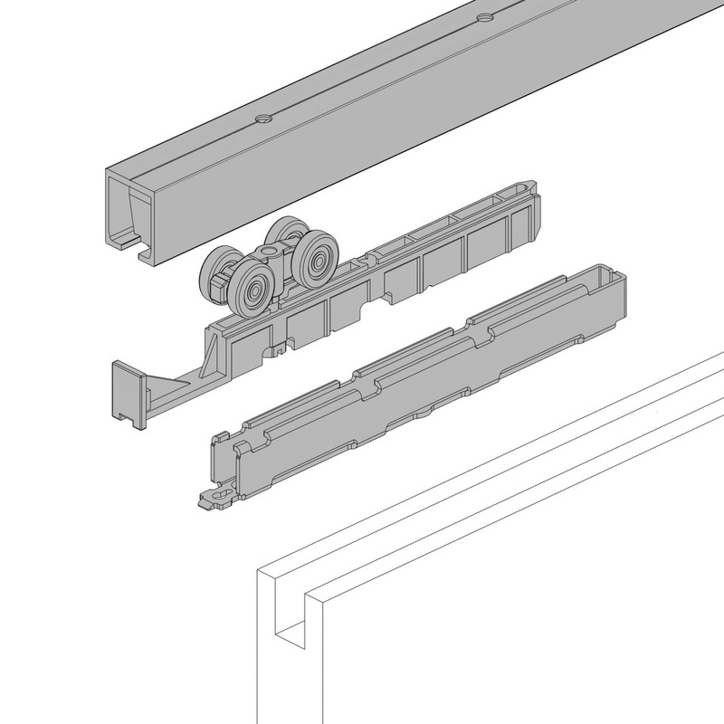 Zimmerschiebetürbeschlag REDOSLIDE Z60-HNT/Z100-HNT für die Deckenmontage