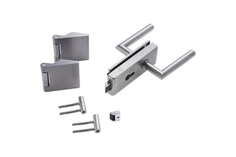 Glastür-Set Premium Form B GLASTR-SET-B-PZ-A405-(BA-3TLG)-A2-MATT