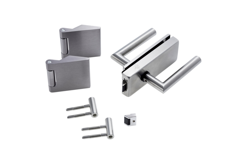 Glastür-Set Premium Form B GLASTR-SET-B-UV-A405-(BA-3TLG)-A2-MATT