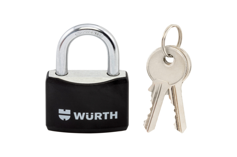 Vorhängeschloss Würth VORHAENGSHLO-WUERTH-AL-40MM-SCHWARZ