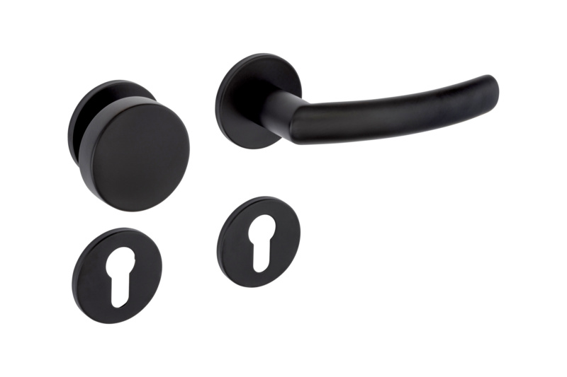 Türdrücker A 256 TD-A2-A256-CLCKFX-ROS-WE-PZ-R-BLACK-SATI