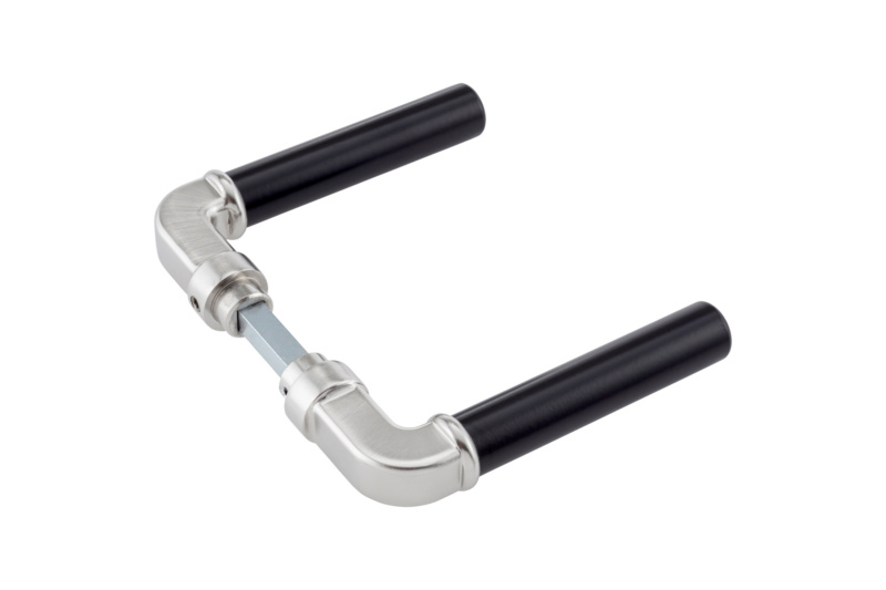 Türdrückerpaar ZD 4 TD-ZD4-(HUELSE-SCHWARZ)-(NI)-MATT