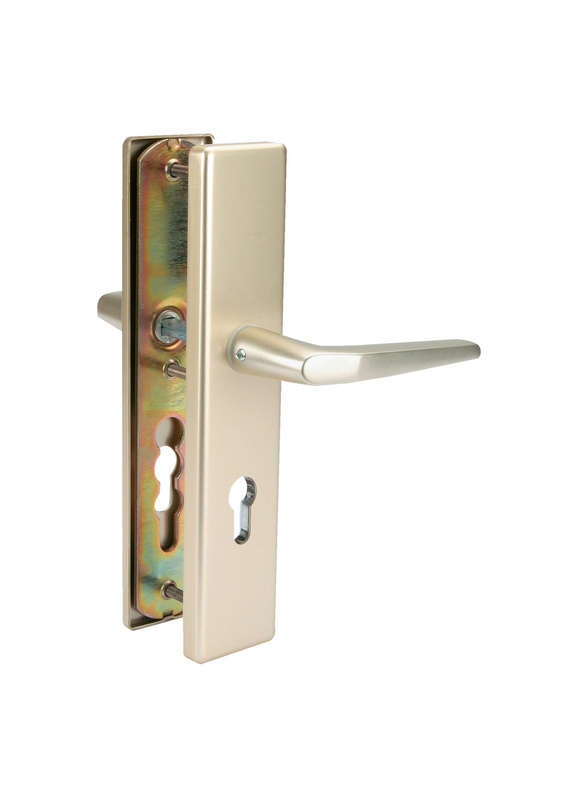 Aluminium-Schutzbeschlag S 31 SBS-ALU-S31-DD-PZ-92-12-F2/NEUSILBER
