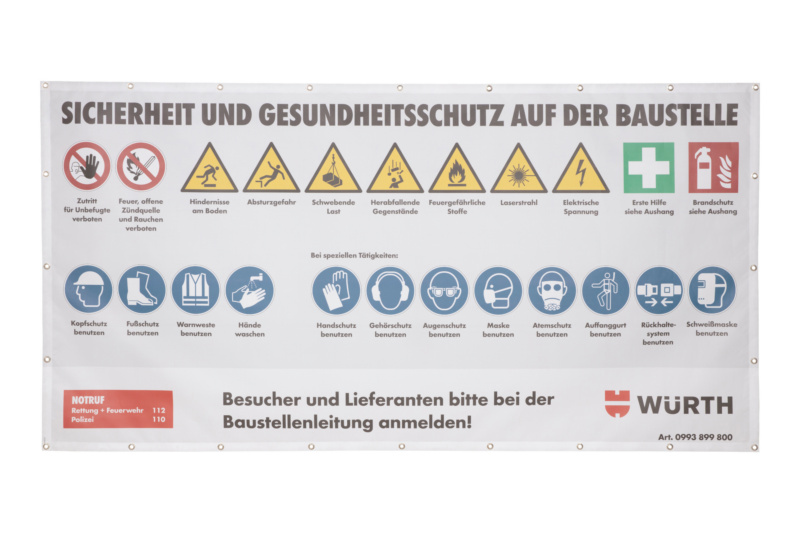 Bauzaun PSA-Banner BAUZAUNBANR-PSA