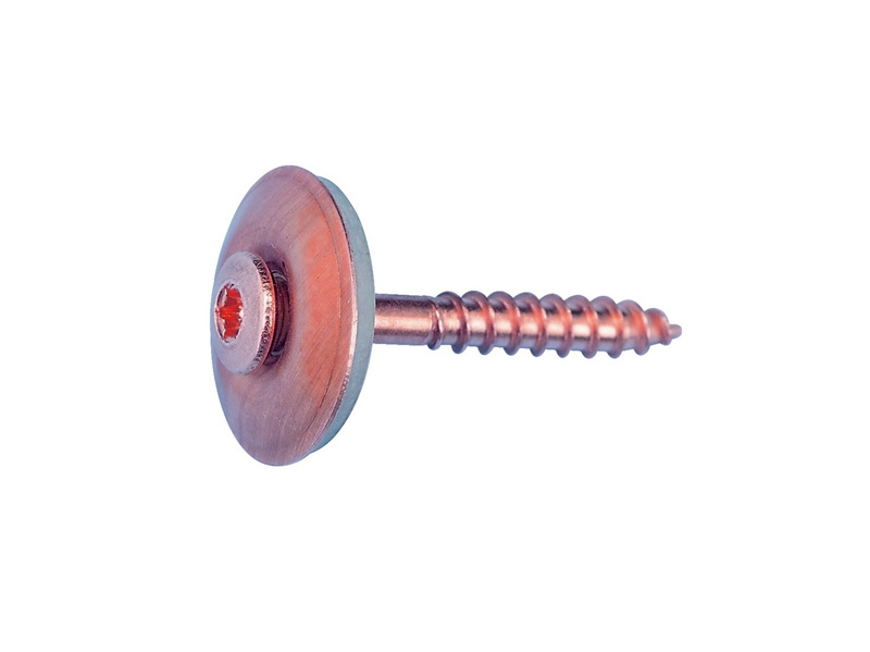 Spenglerdichtschraube Edelstahl A2 verkupfert 4,5 x 140