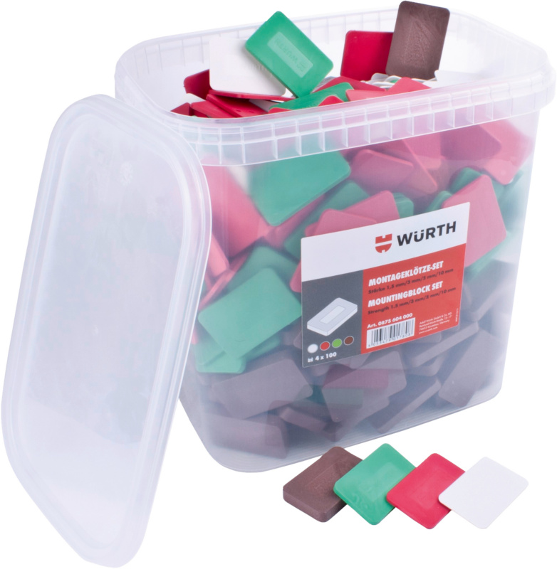 Montageklotz-Set MNTGKLTZ-SORT-400TLG